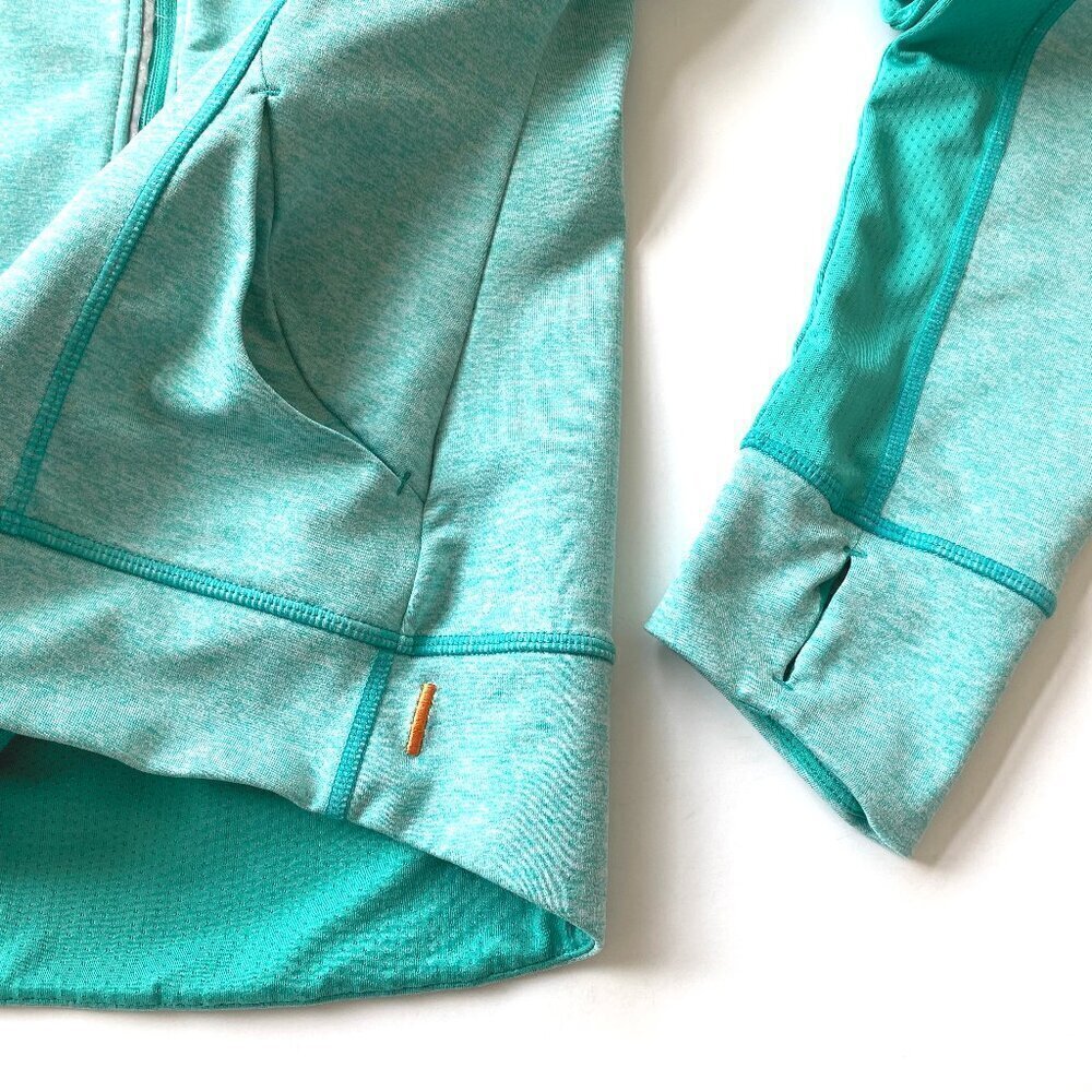 Lucy Aqua Green Heathered Full Zip Training Jacket M - Picture 7 of 11